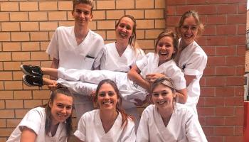 Studenten Verpleegkunde Lier op een groepsfoto