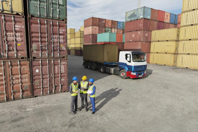 Logistiek van containers in de haven